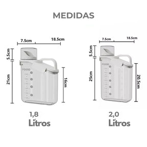 Kit Pote Premium Hermético Copo Medidor - Casa e Coza