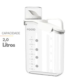Kit Pote Premium Hermético Copo Medidor - Casa e Coza