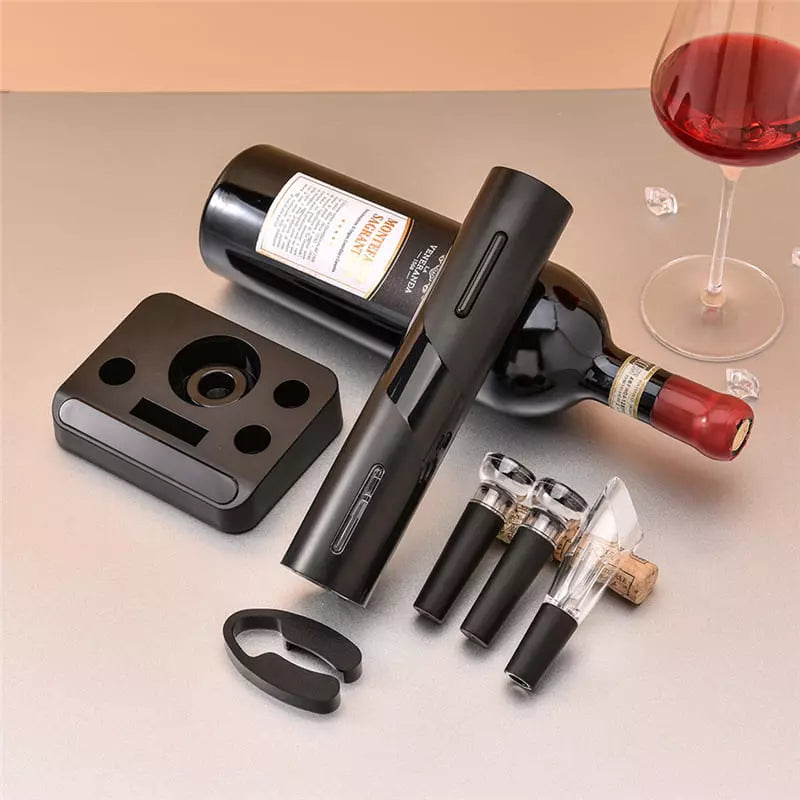 Abridor de Vinho Elétrico Recarregável Kit de Vinho Casa & Coza