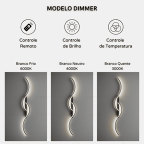 Arandela de Parede Interna LED Minimalista Moderno Casa & Coza