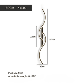 Arandela de Parede Interna LED Minimalista Moderno Casa & Coza