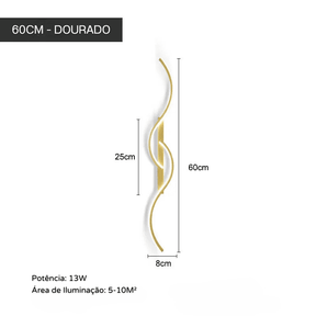 Arandela de Parede Interna LED Minimalista Moderno Casa & Coza