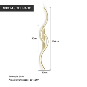 Arandela de Parede Interna LED Minimalista Moderno Casa & Coza
