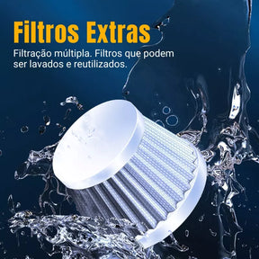 Aspirador de Pó Portátil Multifunções com Vácuo e Vento Casa & Coza