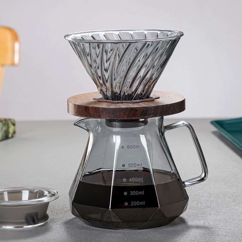 Bule de Café Vidro Borossilicato Coador de Café Hario V60 Casa & Coza