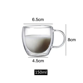 Caneca de Vidro Parede Dupla Cantinho do Café Chá Casa & Coza