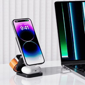 Carregador Iphone Indução Suporte Apple Watch Airpods Casa & Coza