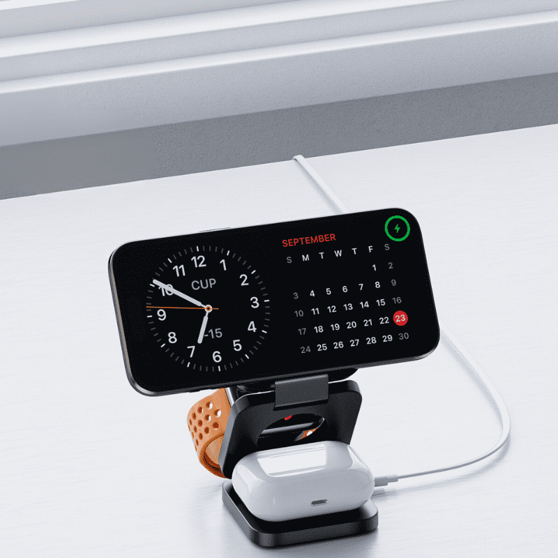 Carregador Iphone Indução Suporte Apple Watch Airpods Casa & Coza