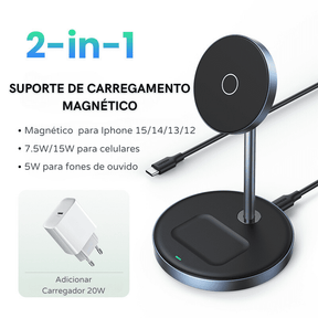 Carregador Por Indução Iphone Airpods Base Magnética Casa & Coza