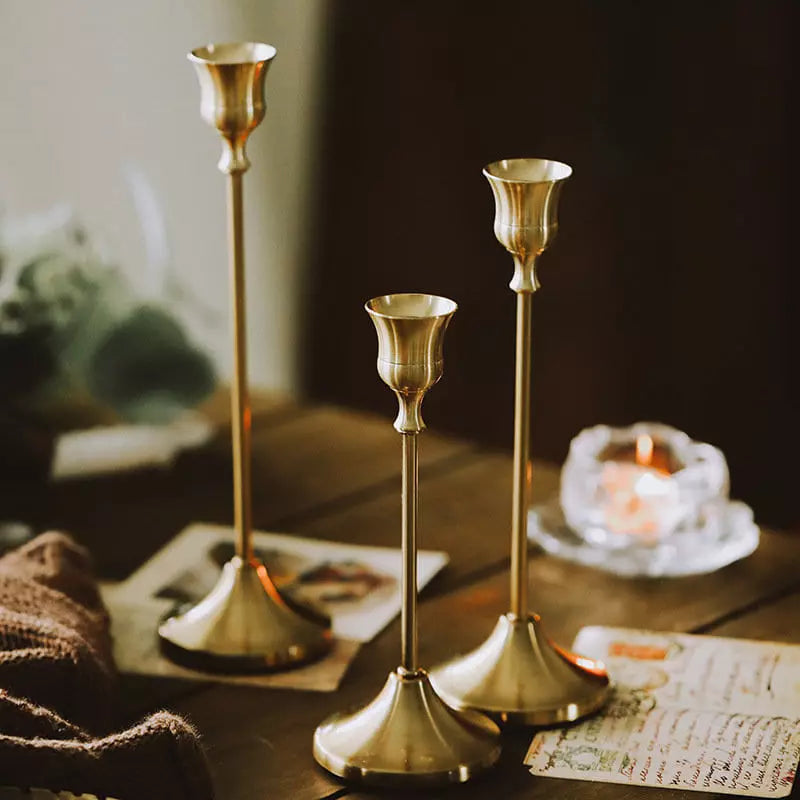 Castiçais Suporte de Velas Retro Decorativos Casa & Coza