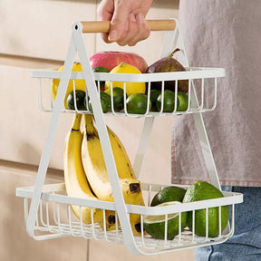 Cesta de Fruta 2 Andares Fruteira de Mesa Casa & Coza