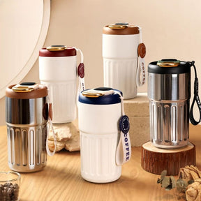 Copo Térmico 450ml Inteligente com Tampa Premium Casa & Coza