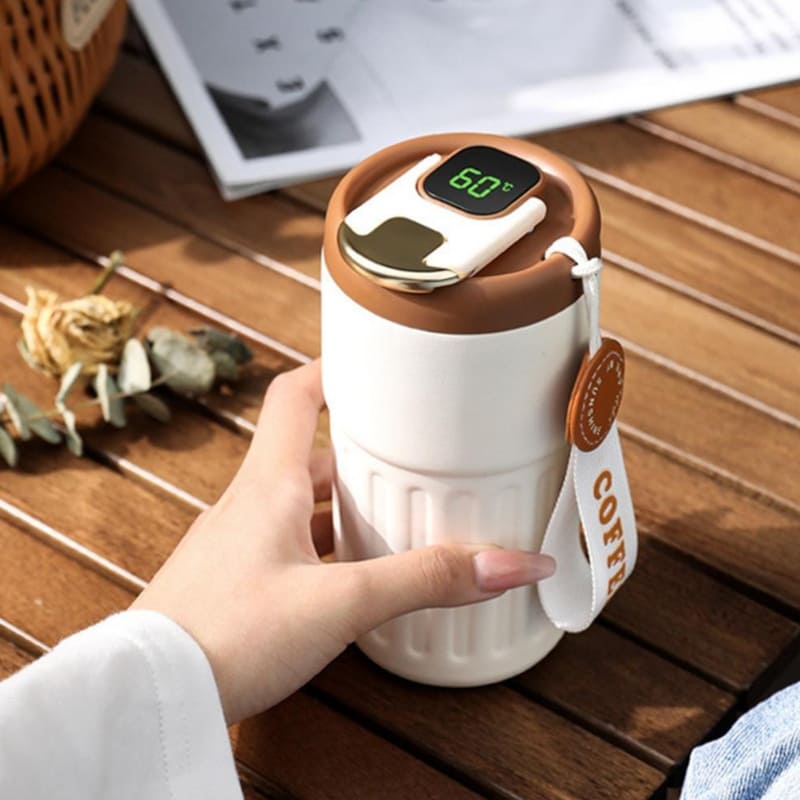 Copo Térmico 450ml Inteligente com Tampa Premium Casa & Coza