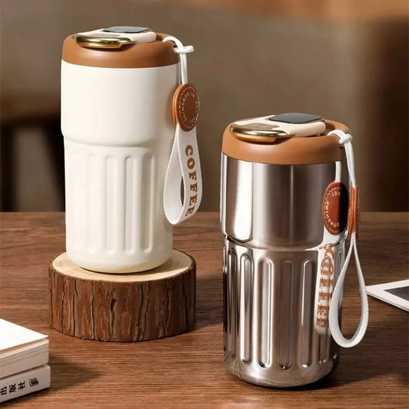 Copo Térmico 450ml Inteligente com Tampa Premium Casa & Coza