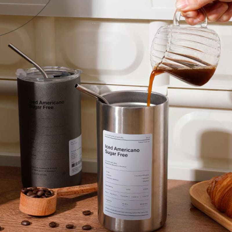 Copo Térmico para Café Inox com Tampa Hermética Casa & Coza