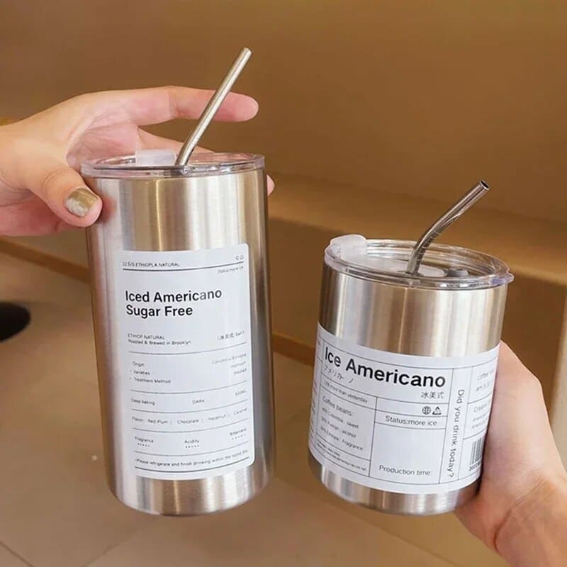 Copo Térmico para Café Inox com Tampa Hermética Casa & Coza