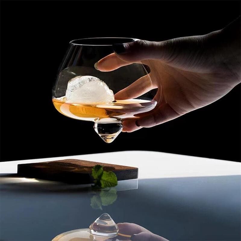 Copo de Whisky Cristal Barriga Rotativo Bar em Casa