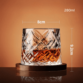 Copo de Whisky Cristal com Base Rotativo Bar em Casa Casa & Coza