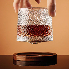 Copo de Whisky Cristal com Base Rotativo Bar em Casa Casa & Coza