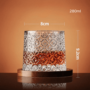 Copo de Whisky Cristal com Base Rotativo Bar em Casa Casa & Coza