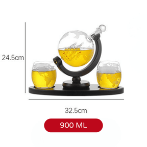 Decanter Whisky Globo Conjunto Recipiente de Vidro Casa & Coza