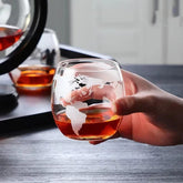 Decanter Whisky Globo Conjunto Recipiente de Vidro Casa & Coza