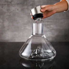 Decanter de Vinho Vidro Iceberg Aerador Home Bar Casa & Coza