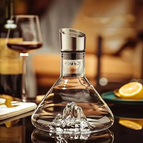 Decanter de Vinho Vidro Iceberg Aerador Home Bar Casa & Coza
