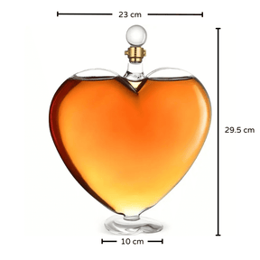 Decanter de Vinho Whisky Coração Vidro Bar em Casa