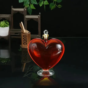 Decanter de Vinho Whisky Coração Vidro Bar em Casa