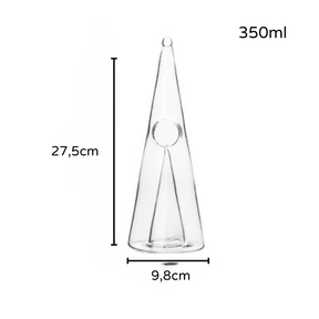 Decanter de Vinho Whisky Vidro Pirâmide Bar em Casa Casa & Coza