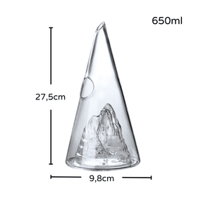 Decanter de Vinho Whisky Vidro Pirâmide Bar em Casa Casa & Coza
