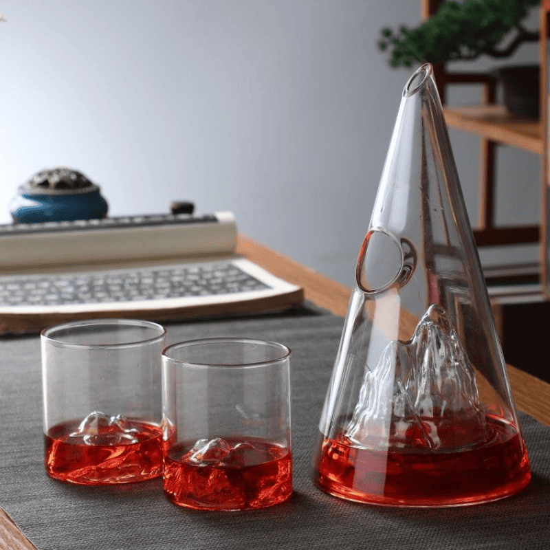 Decanter de Vinho Whisky Vidro Pirâmide Bar em Casa Casa & Coza