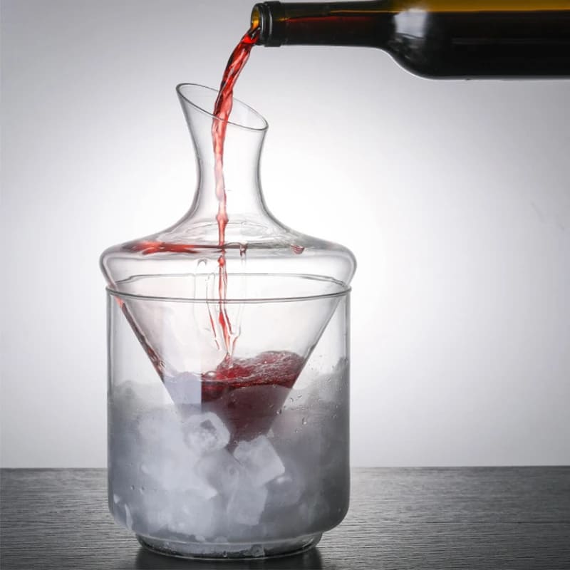 Decanter de Vinho e Whisky Balde de Gelo Vidro Bar Casa & Coza