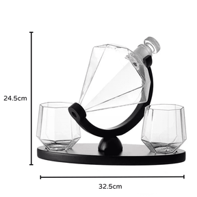 Decanter de Vinho e Whisky Vidro Diamante Home Bar Casa & Coza