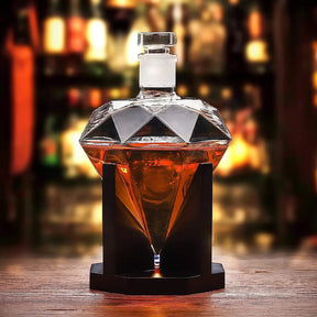 Decanter de Vinho e Whisky Vidro Diamante Home Bar Casa & Coza