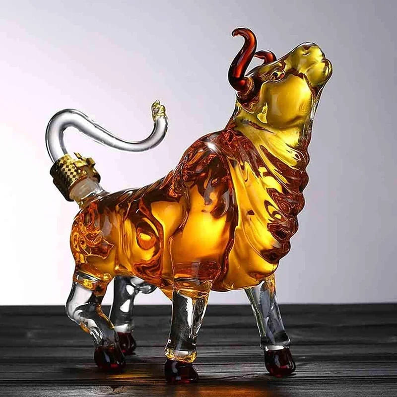 Decanter de Vinho e Whisky Vidro Touro Bar em Casa Casa & Coza