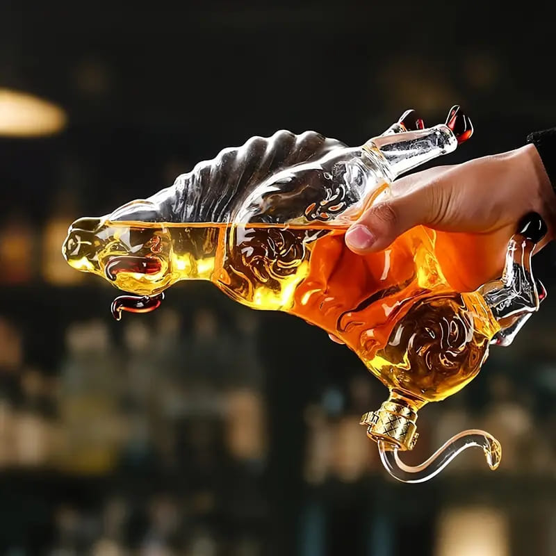 Decanter de Vinho e Whisky Vidro Touro Bar em Casa Casa & Coza