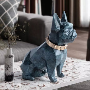 Decoração de Mesa Cofre de Resina Buldogue Francês  Casa & Coza