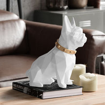 Decoração de Mesa Cofre de Resina Buldogue Francês  Casa & Coza