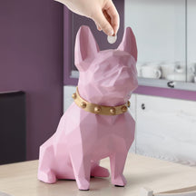 Decoração de Mesa Cofre de Resina Buldogue Francês  Casa & Coza