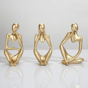 Decoração de Mesa Resina Escultura Estátua Pensador Casa & Coza