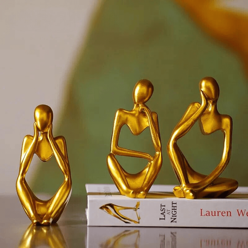 Decoração de Mesa Resina Escultura Estátua Pensador Casa & Coza