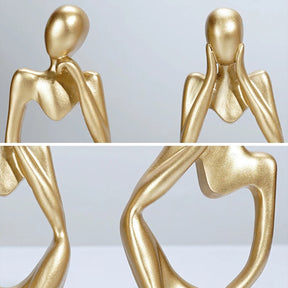 Decoração de Mesa Resina Escultura Estátua Pensador Casa & Coza