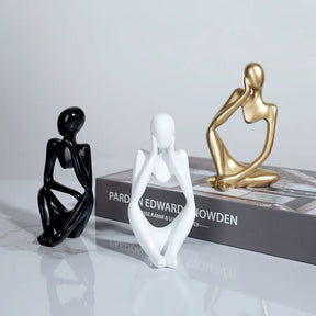Decoração de Mesa Resina Escultura Estátua Pensador Casa & Coza