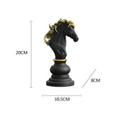 Decoração de Mesa Resina Estátua Peças de Xadrez Casa & Coza
