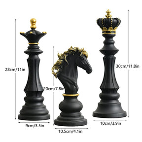 Decoração de Mesa Resina Estátua Peças de Xadrez Casa & Coza