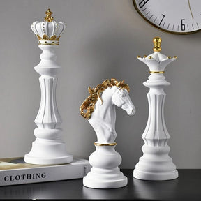 Decoração de Mesa Resina Estátua Peças de Xadrez Casa & Coza
