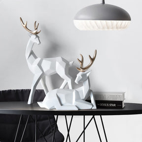 Decoração de Mesa de Resina Estátua Cervo 2 Peças Casa & Coza