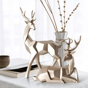 Decoração de Mesa de Resina Estátua Cervo 2 Peças Casa & Coza